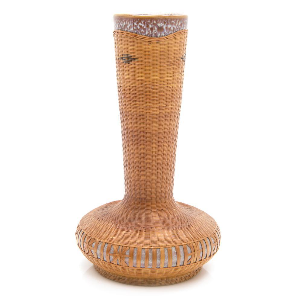 Wood Light Rattan Woven Vase (A+D)