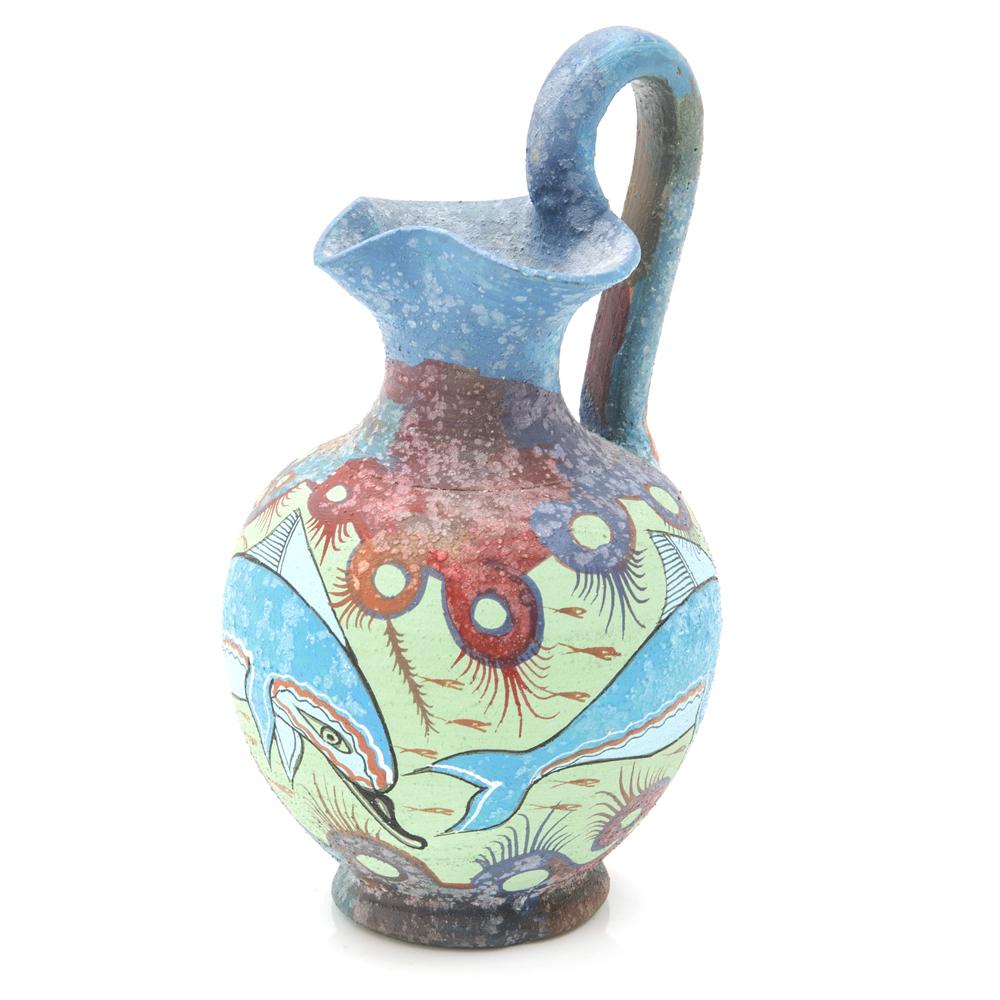 Blue Ceramic Painted Ocean Vase (A+D)
