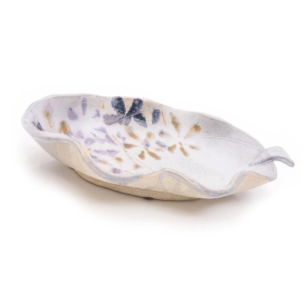 White & Purple Ceramic Plate (A+D)
