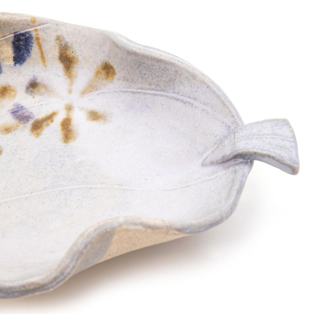 White & Purple Ceramic Plate (A+D)