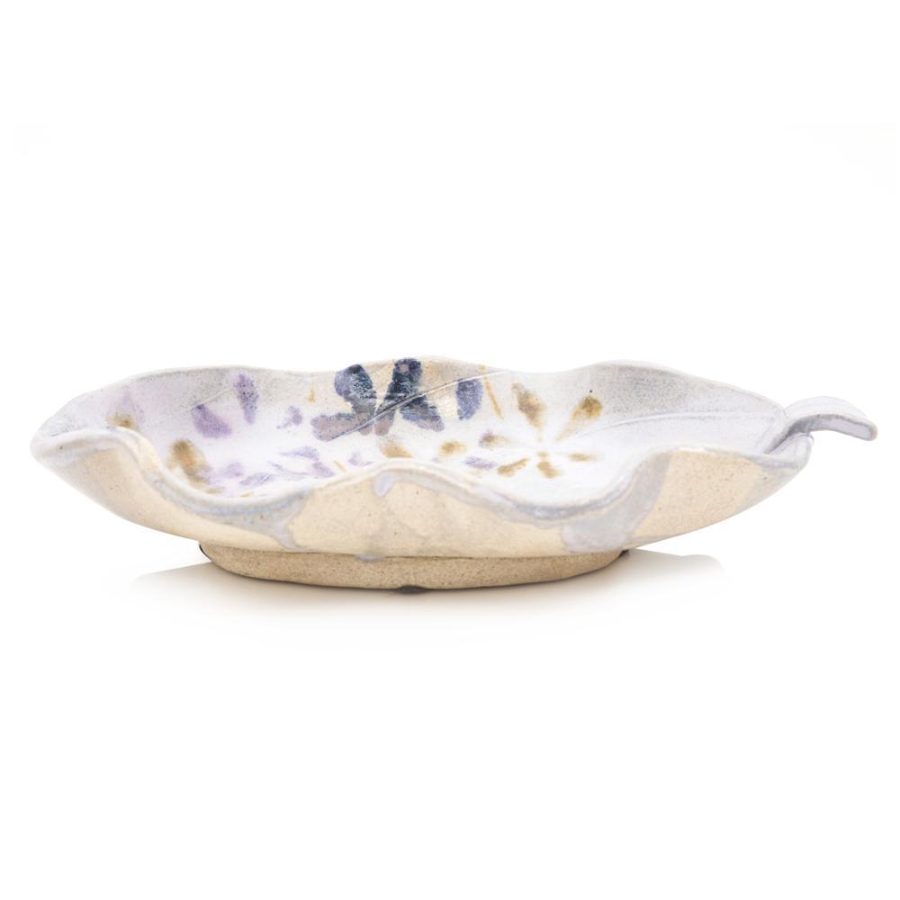 White & Purple Ceramic Plate (A+D)