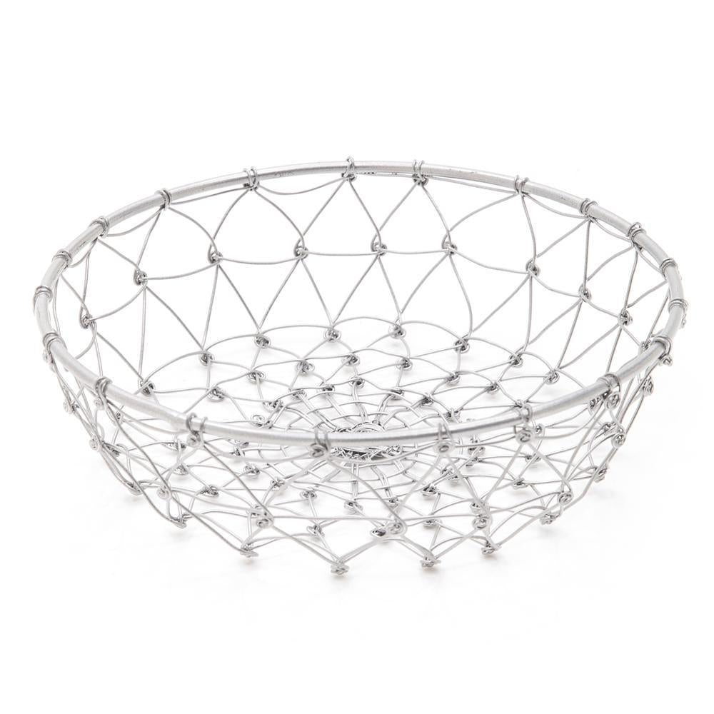 Silver Metal Wire Basket (A+D)