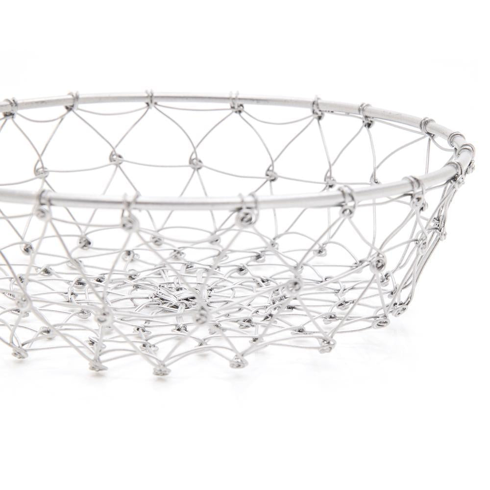 Silver Metal Wire Basket (A+D)