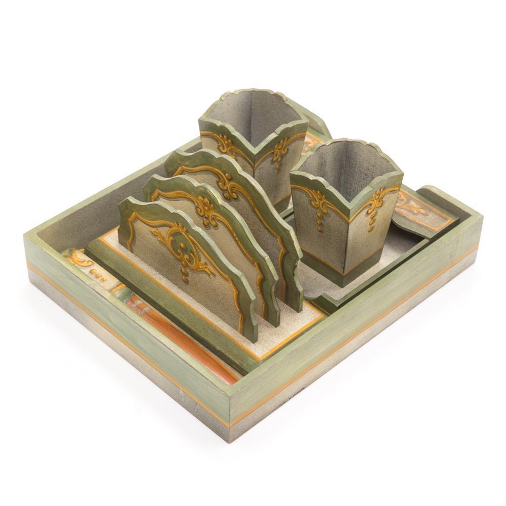 Green Desk Organizer Set (A+D)
