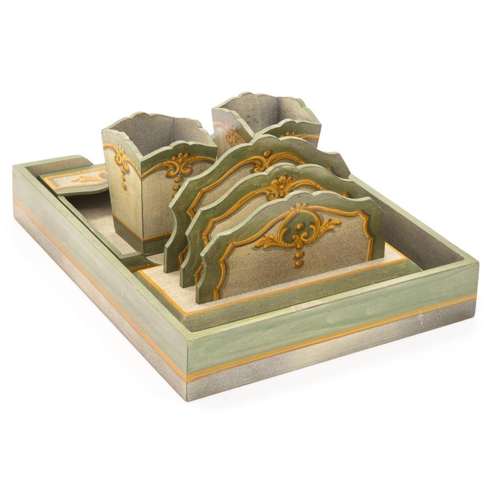Green Desk Organizer Set (A+D)