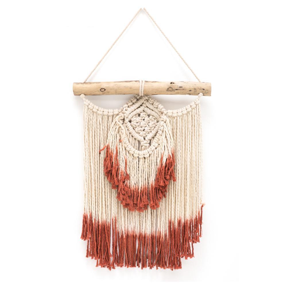 1009 (A+D) White & Rust Macrame