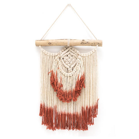 1009 (A+D) White & Rust Macrame