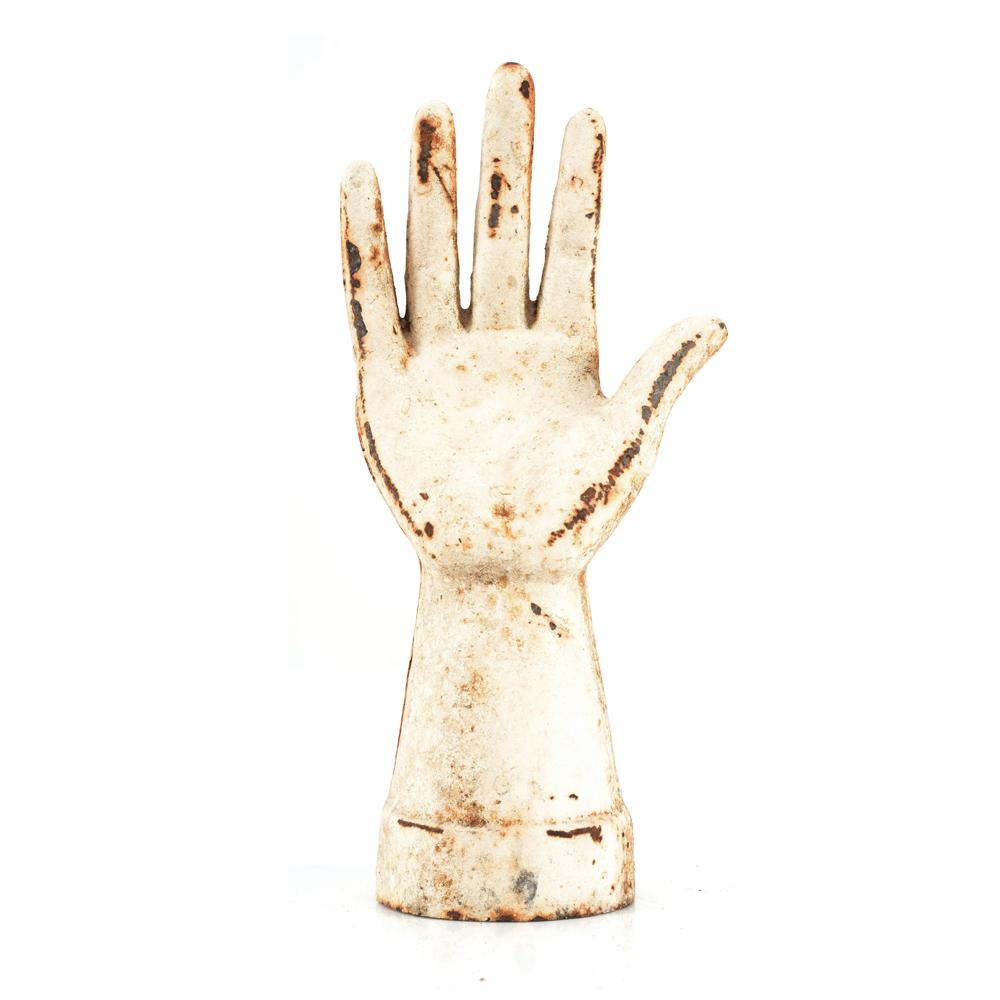 White Iron Hand Sculpture (A+D)