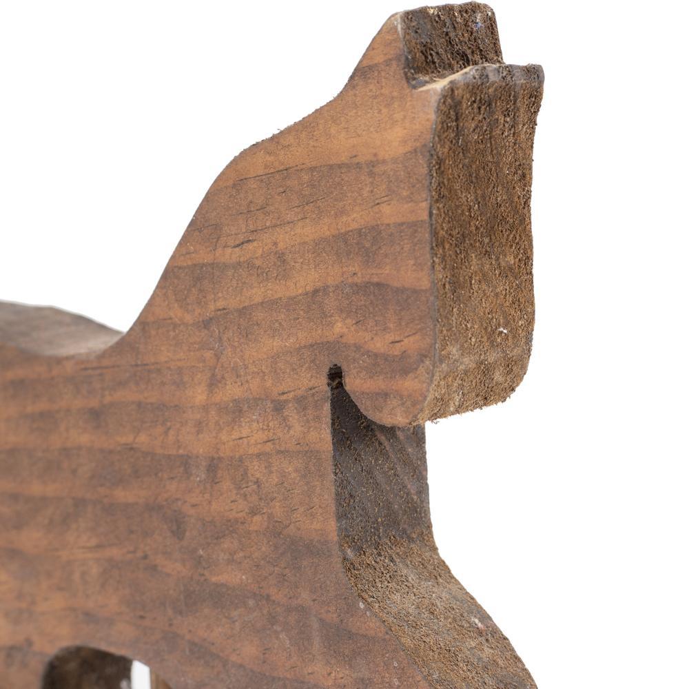 Wood Dark Horse Sculpture (A+D)