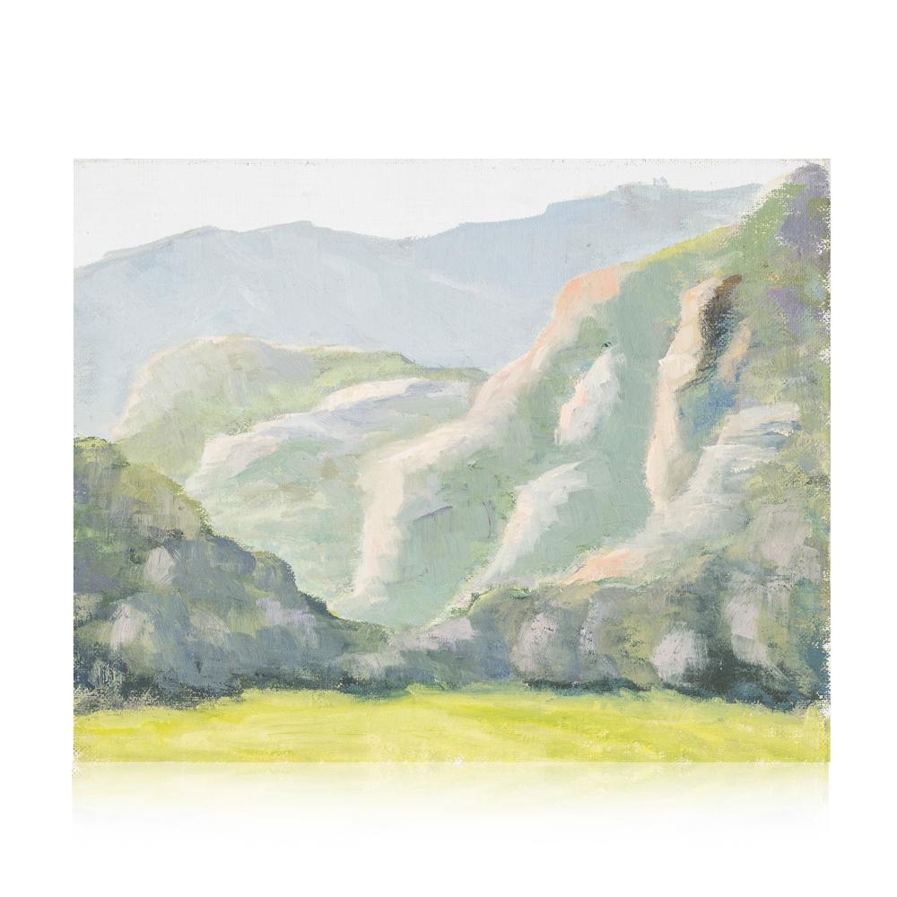 Blue Oil Painting of a Landscape (A+D)