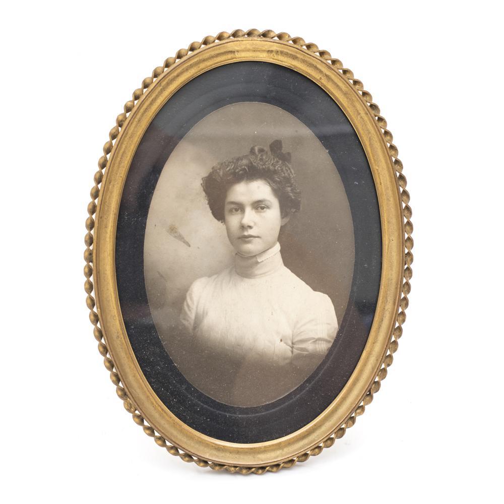 0042 (A+D) Framed Photo of Young Woman