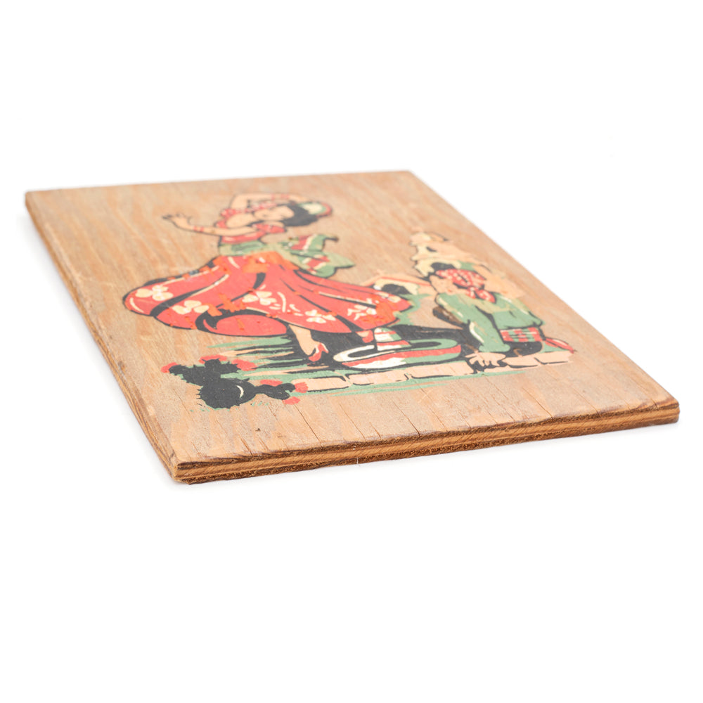 Multi Wood Panel Salsa Dancer Painting (A+D)