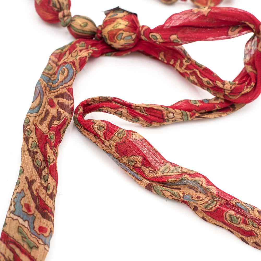 Red Fabric Beads (A+D)