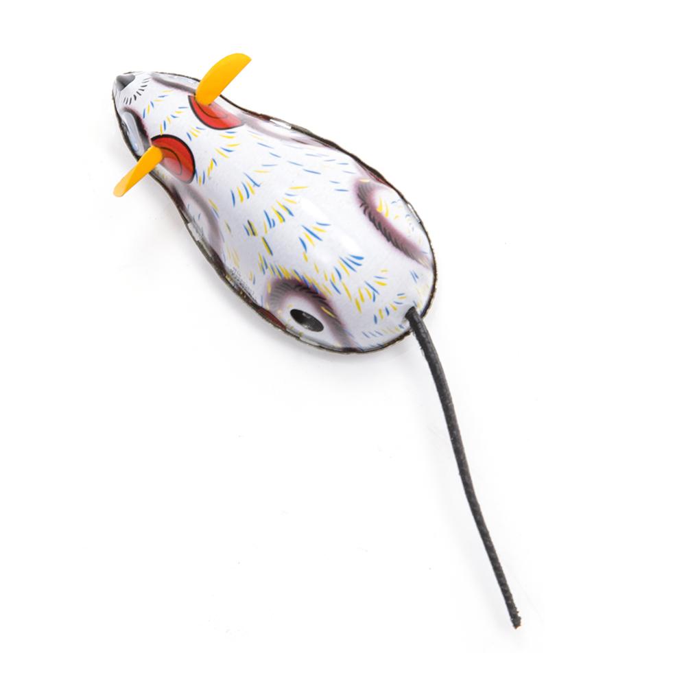 White Metal Vintage Mouse Toy (A+D)