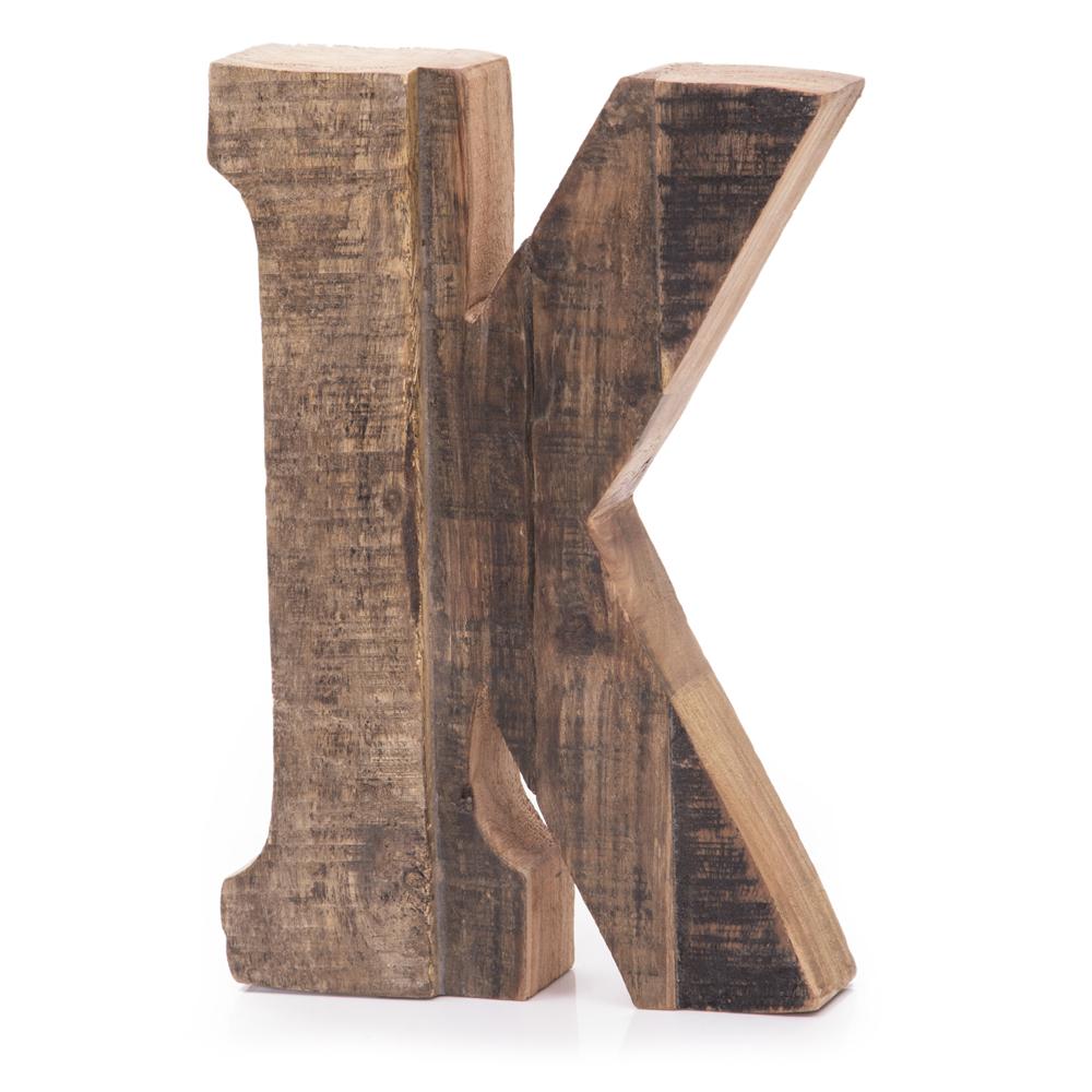 Wood Light Letter K Table Sculpture (A+D)
