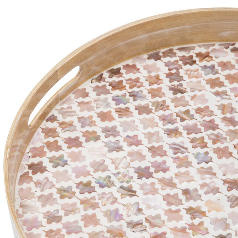 Wood Light Round Tray (A+D)