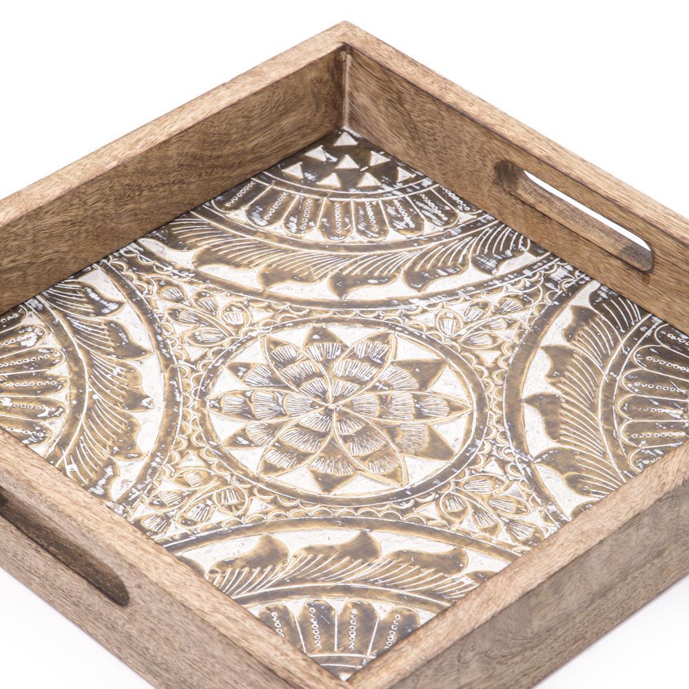 Wood Light Square Tray (A+D)