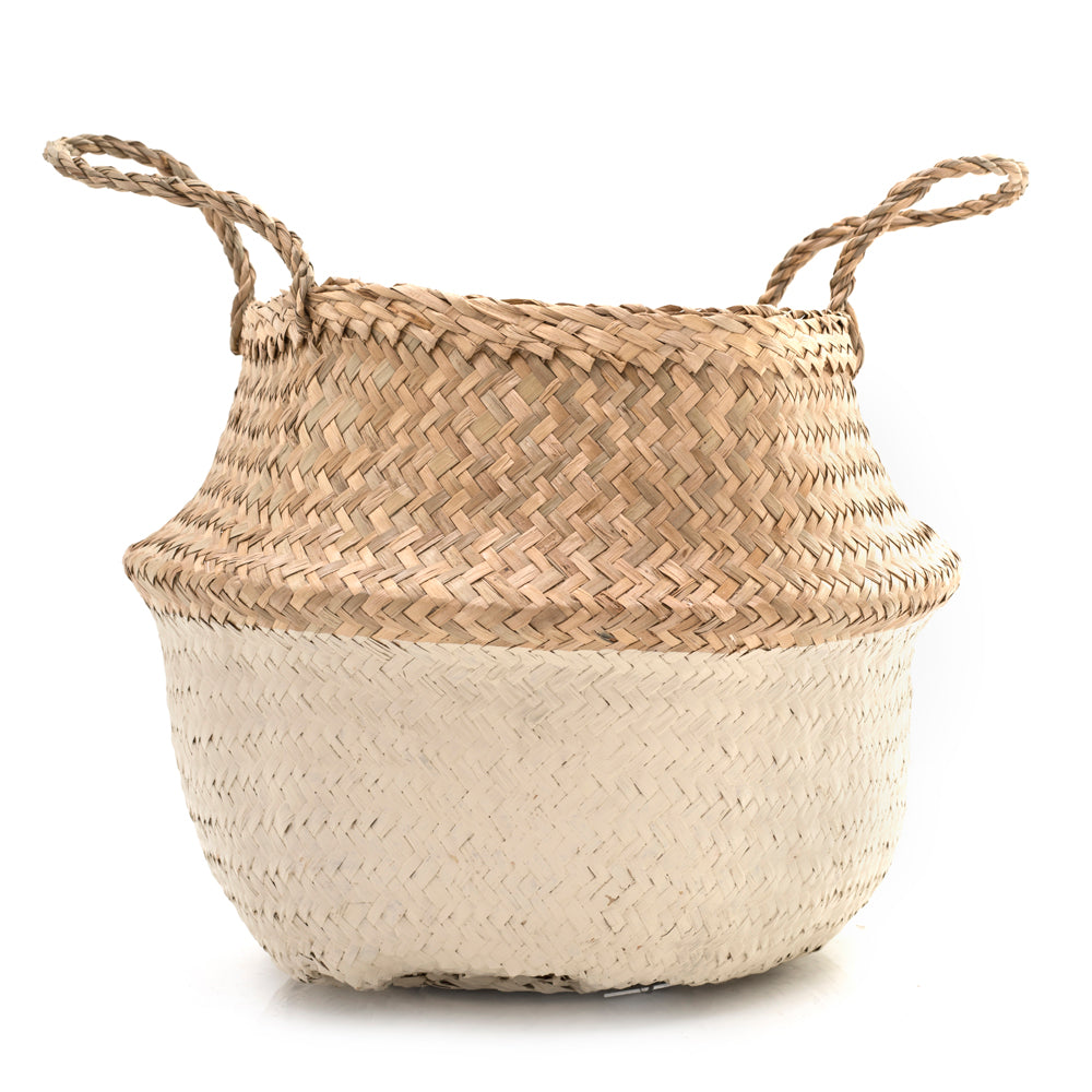 Cream Woven Basket (A+D)