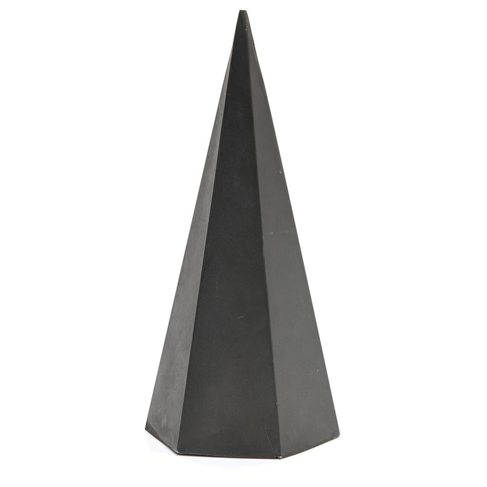 Black Metal Table Sculpture Hexagonal Pyramid (A+D)