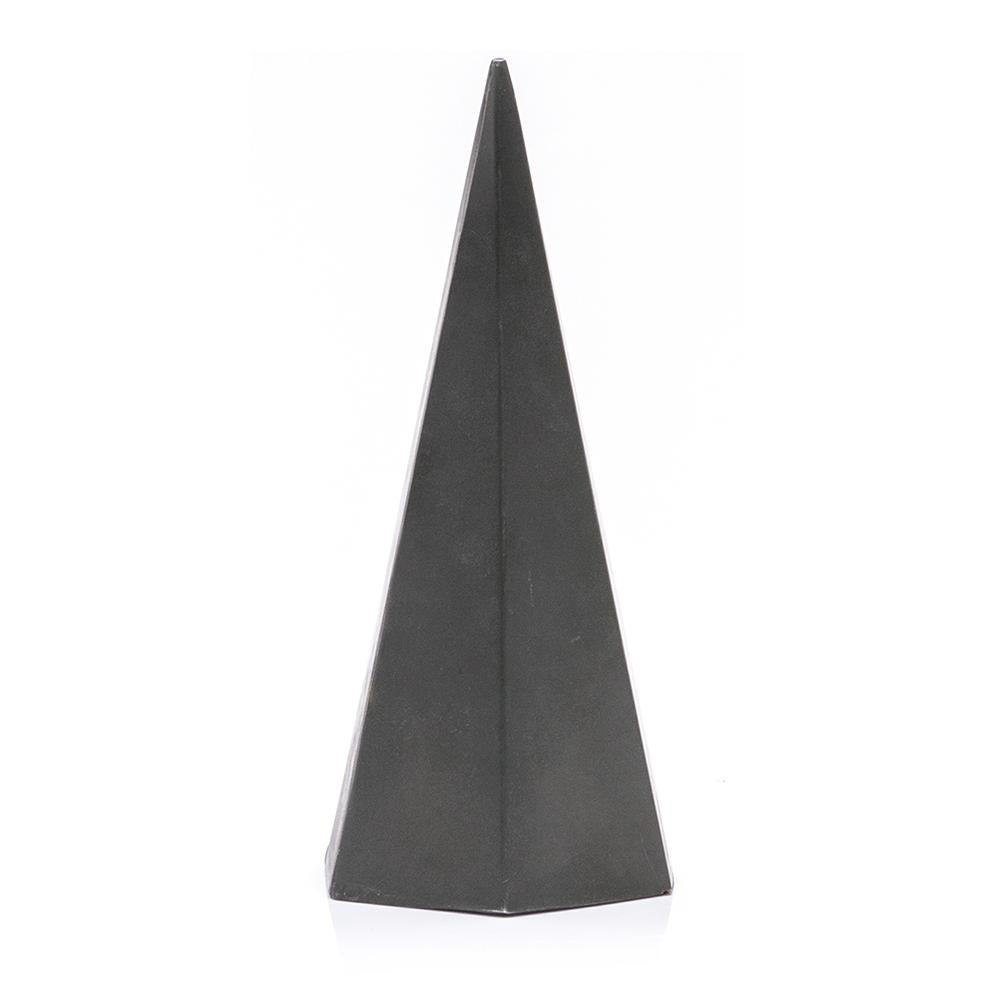 Black Metal Table Sculpture Hexagonal Pyramid (A+D)