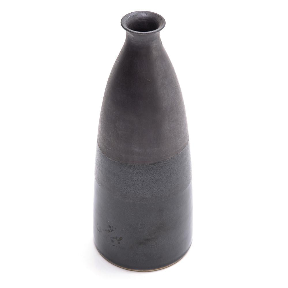 Black Ceramic Vase Stripe Glaze (A+D)