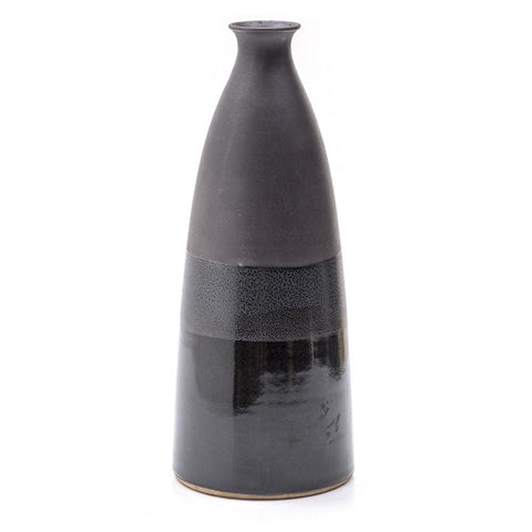 Black Ceramic Vase Stripe Glaze (A+D)