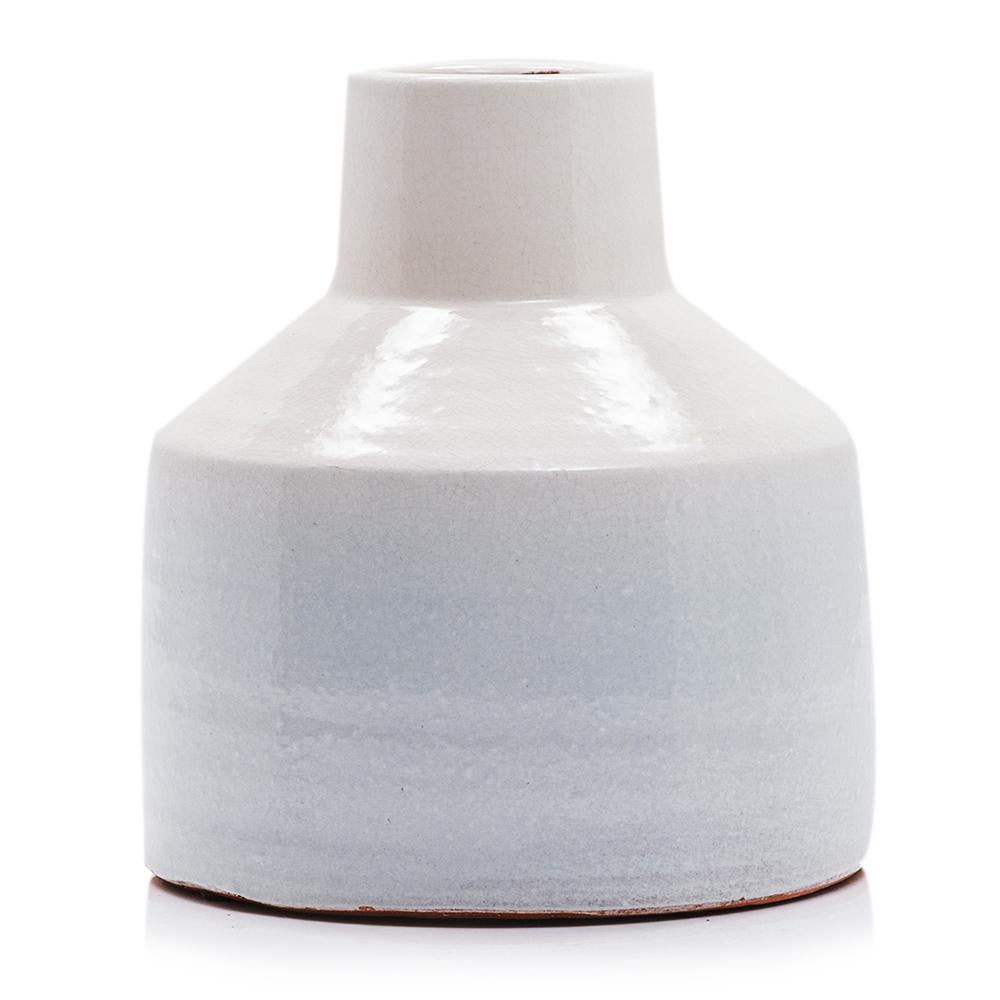 White Ceramic Stump Vase (A+D)
