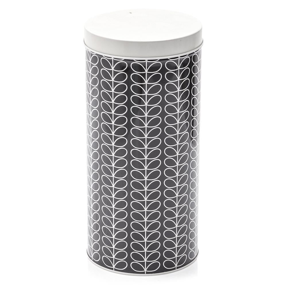Black Aluminum Printed Tall Cylinder Tin Large (A+D)