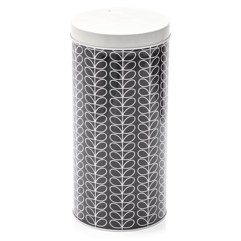 Black Aluminum Printed Tall Cylinder Tin Large (A+D)