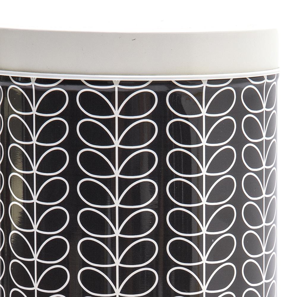 Black Aluminum Printed Tall Cylinder Tin Large (A+D)