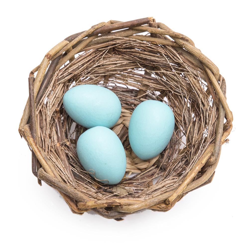 Tan Wicker Birds Nest (A+D)