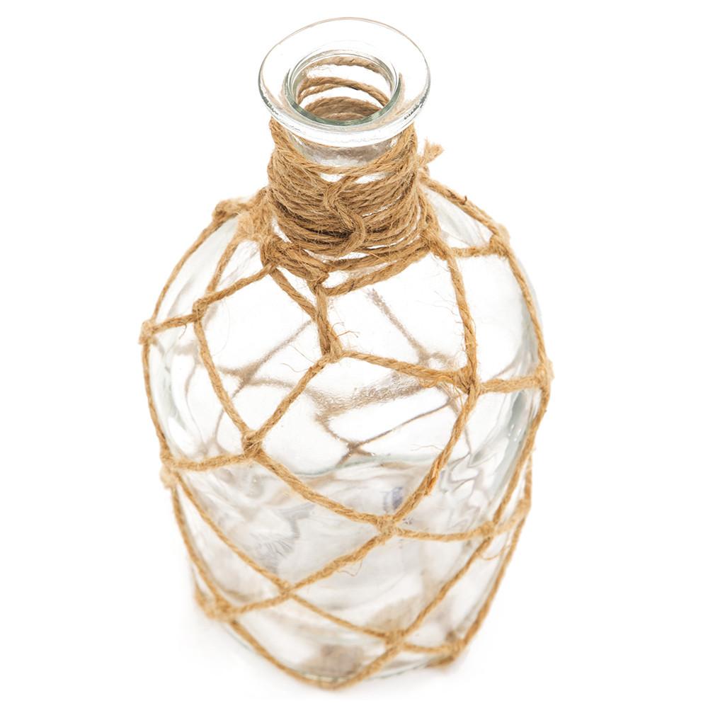Glass Bottle with Rope Netting (A+D)