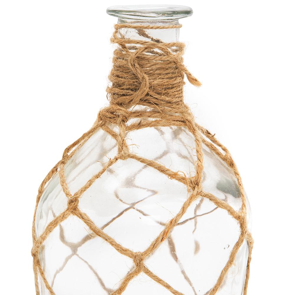 Glass Bottle with Rope Netting (A+D)