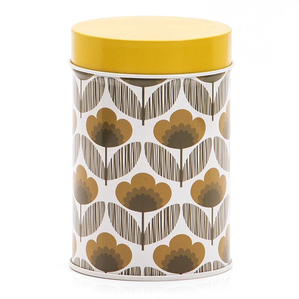 Yellow Aluminum Printed Tall Cylinder Tin (A+D)
