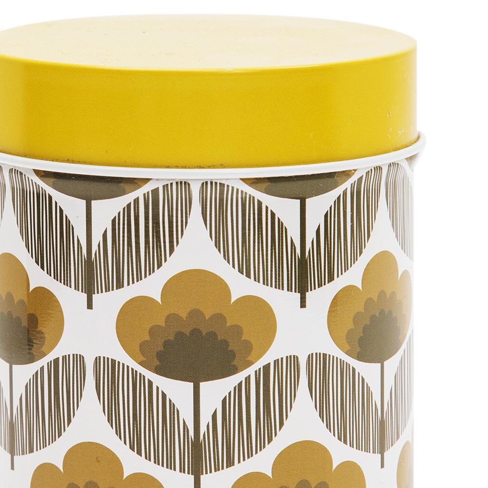 Yellow Aluminum Printed Tall Cylinder Tin (A+D)