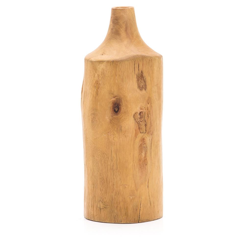 Wood Light Carved Vase Tall (A+D)