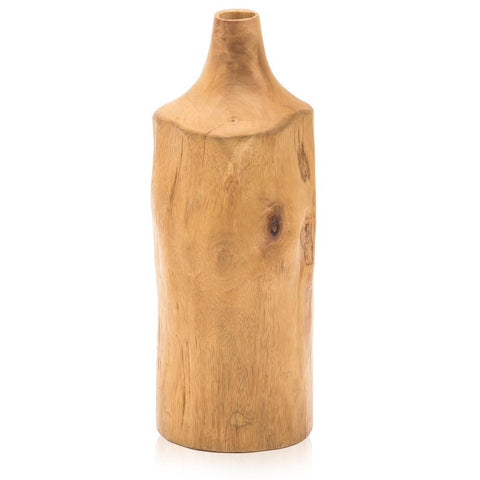 Wood Light Carved Vase Tall (A+D)