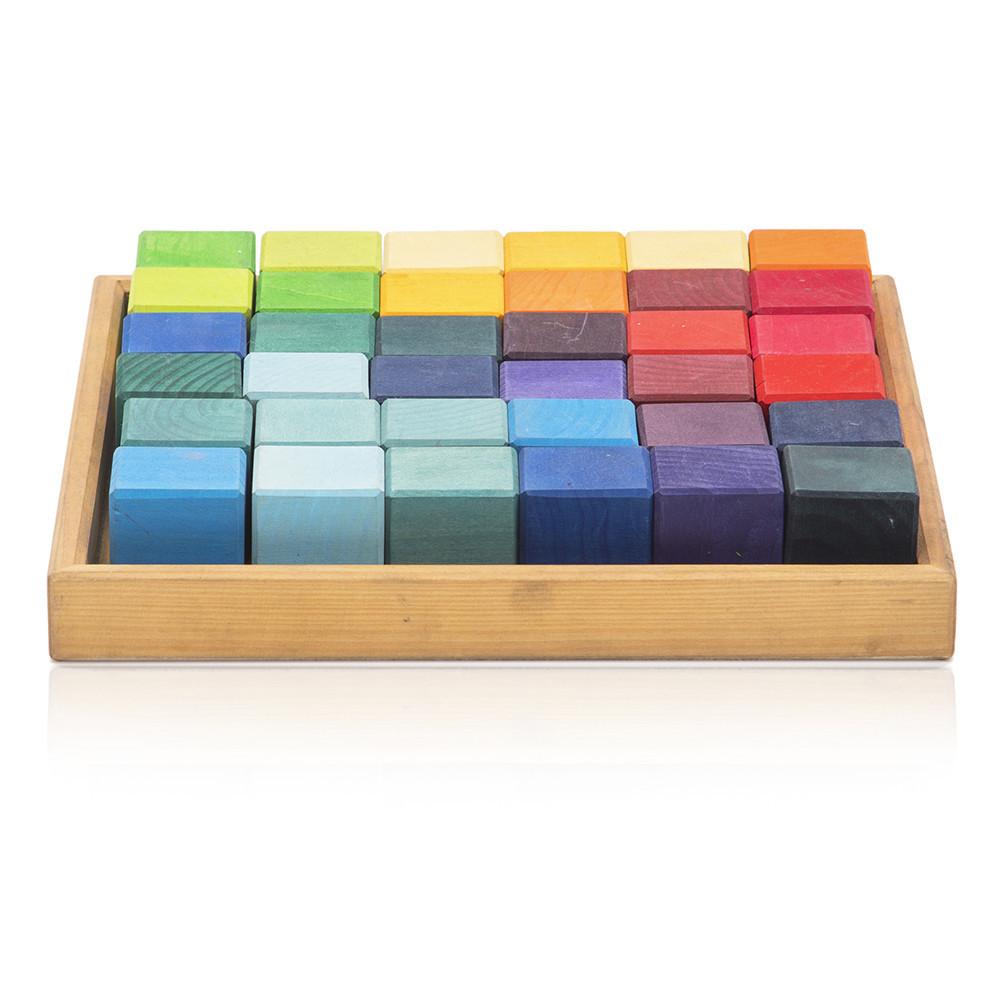 Multi Painted Wood Block Set (A+D)