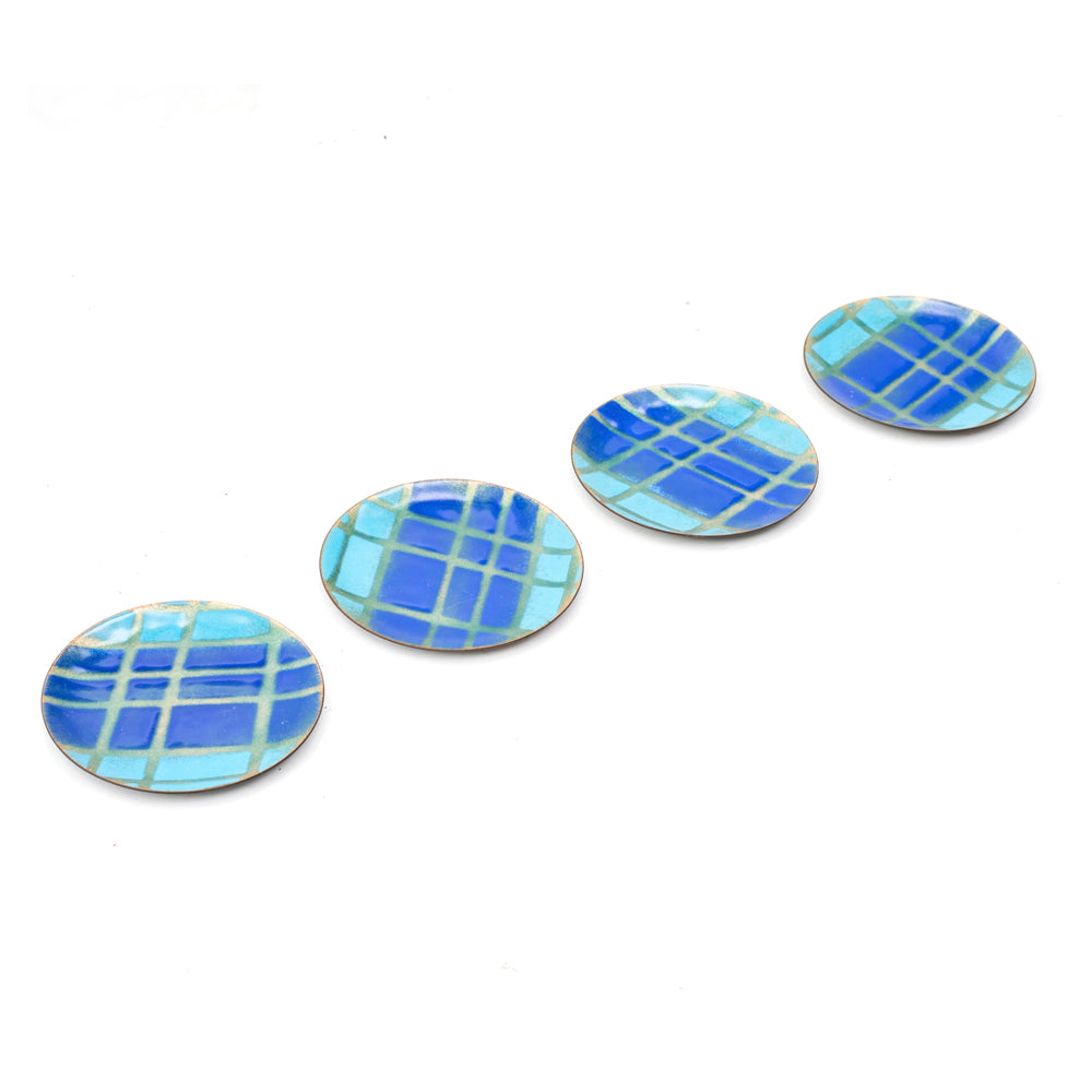 Blue Enamel Coaster (A+D)
