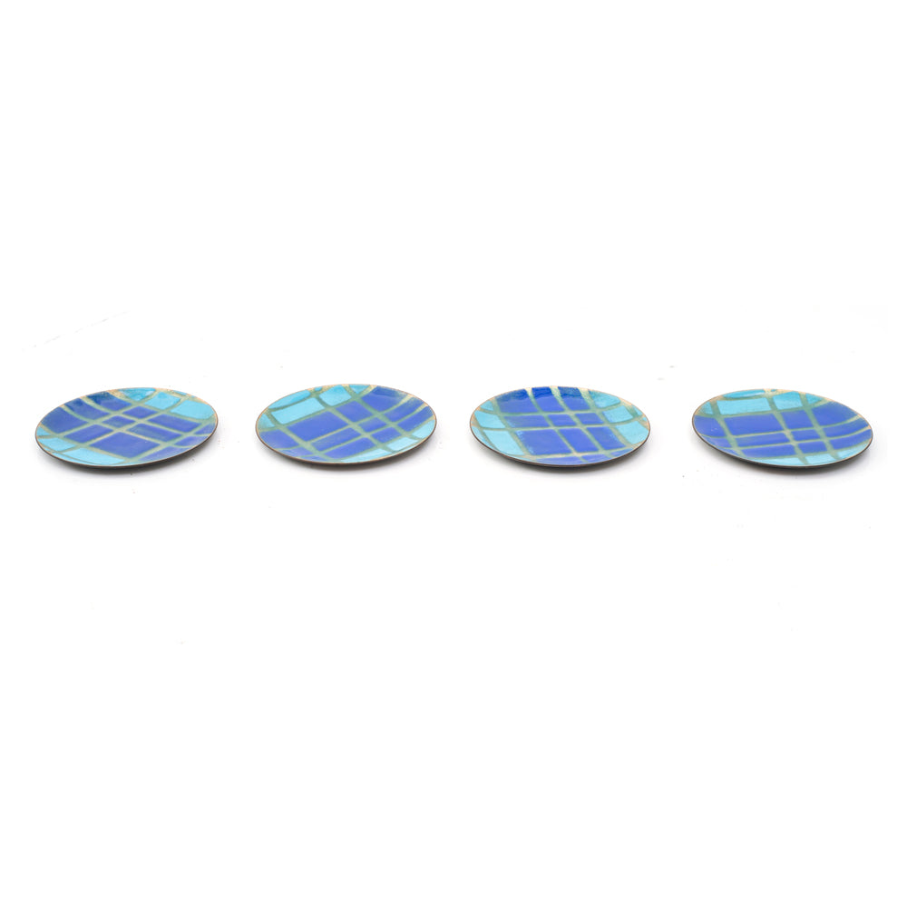 Blue Enamel Coaster (A+D)
