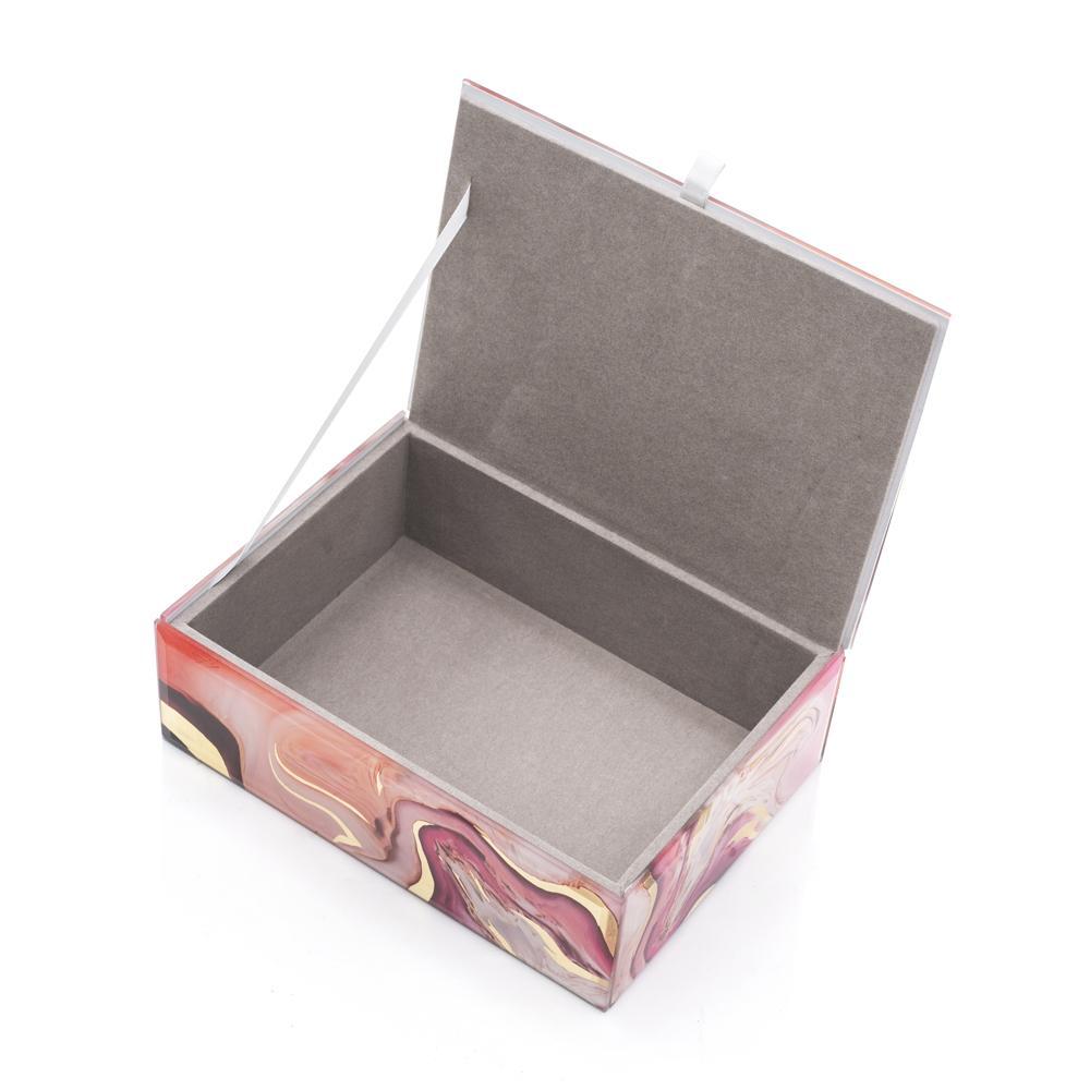 Pink  Acrylic Marble Box (A+D)