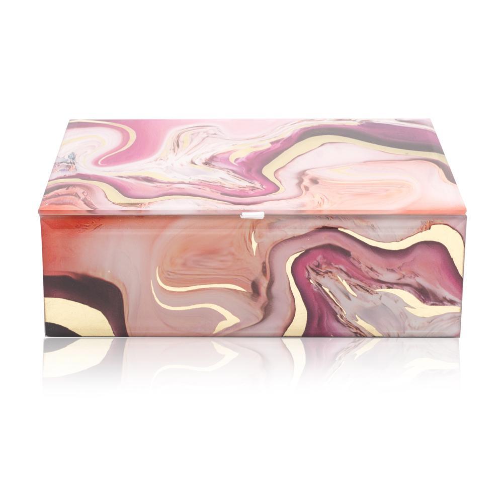Pink  Acrylic Marble Box (A+D)