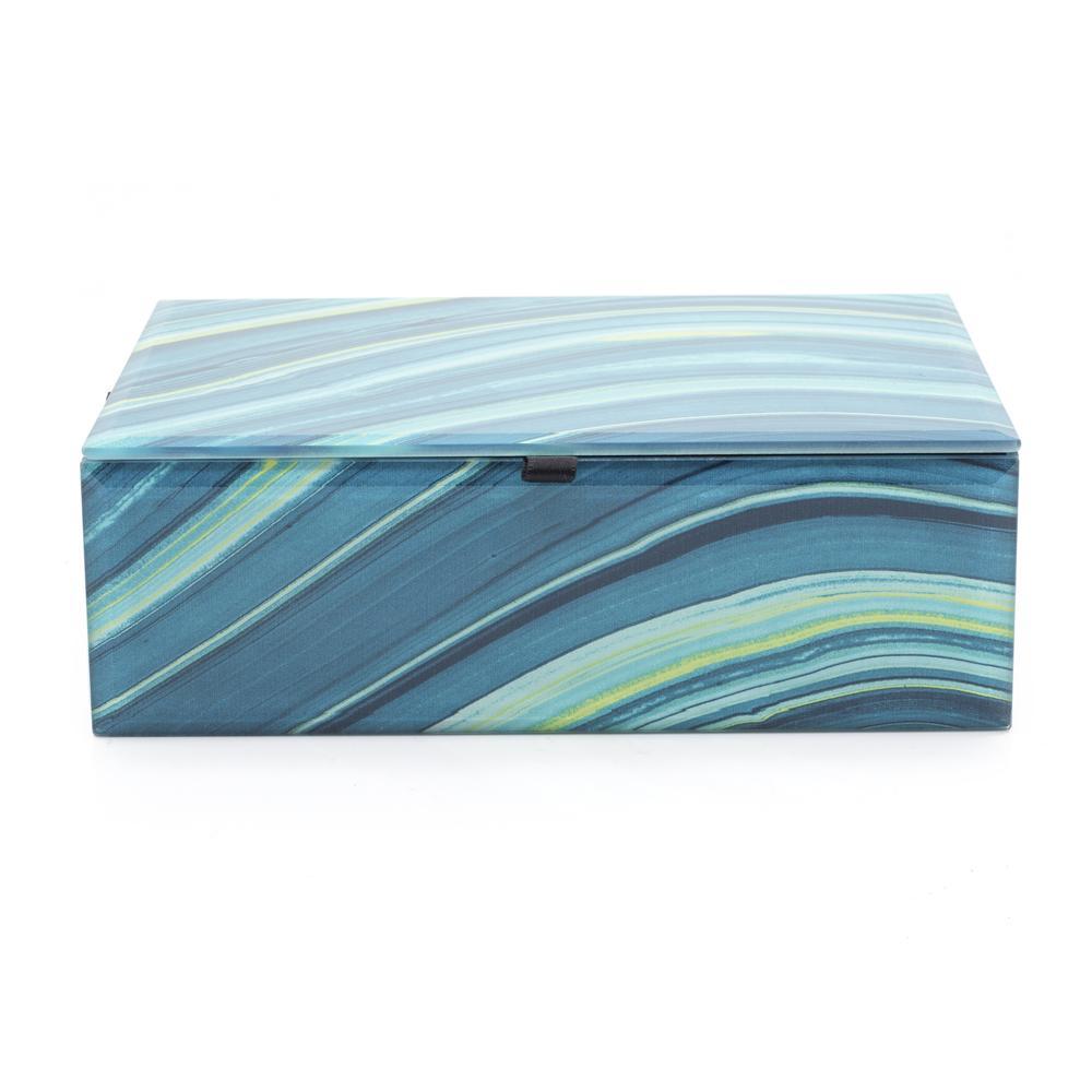 Blue Aqua Acrylic Marble Box (A+D)