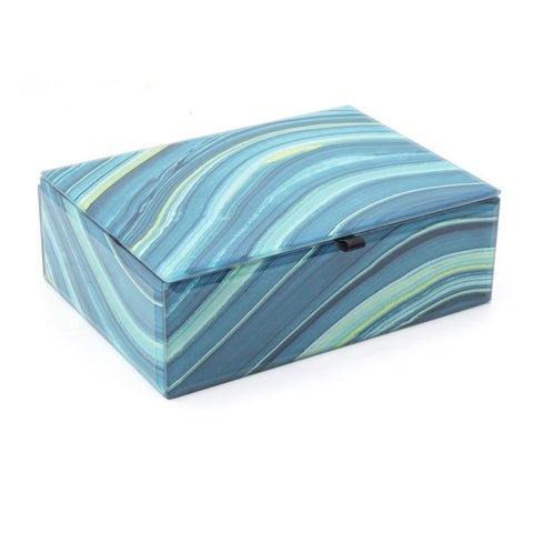 Blue Aqua Acrylic Marble Box (A+D)