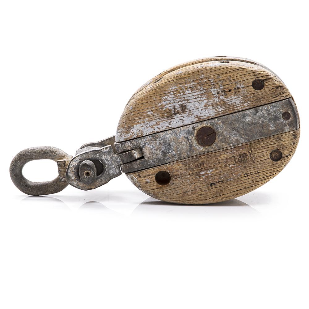 Wood Light Rustic Pulley (A+D)