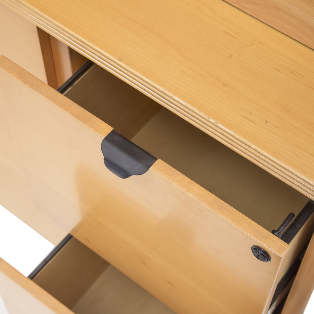 Executive Office Natural Wood Wall Cabinet