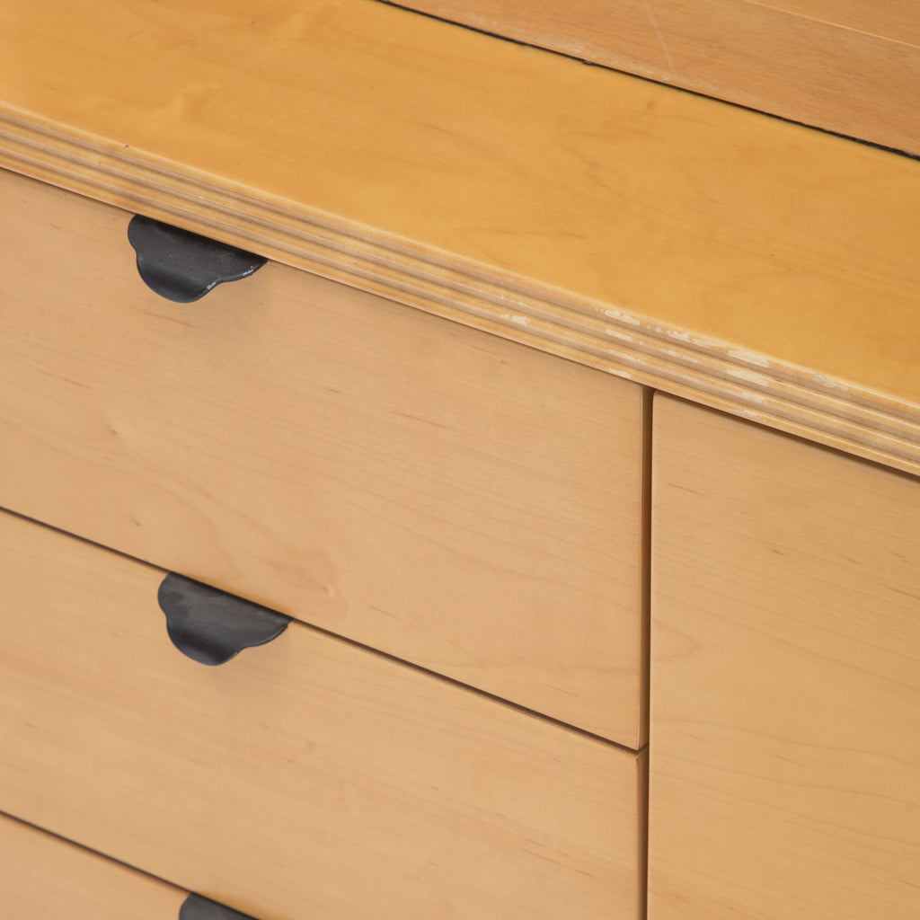 Executive Office Natural Wood Wall Cabinet
