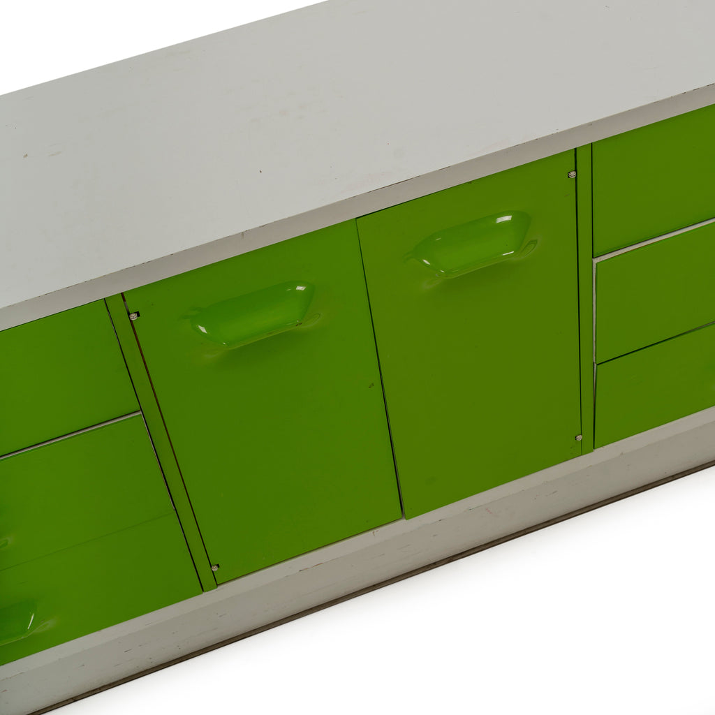 Green & White Mod Dresser Credenza