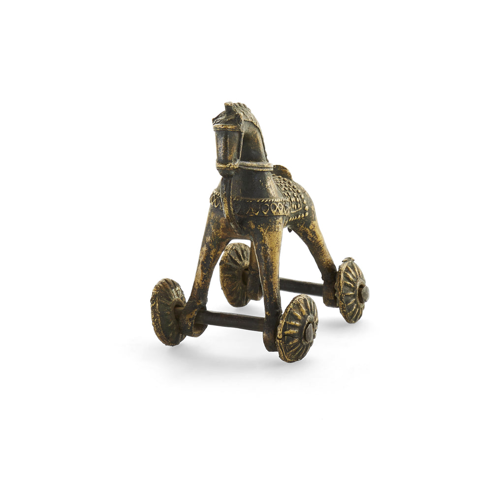 Metal Rolling Trojan Horse Figurine (A+D)
