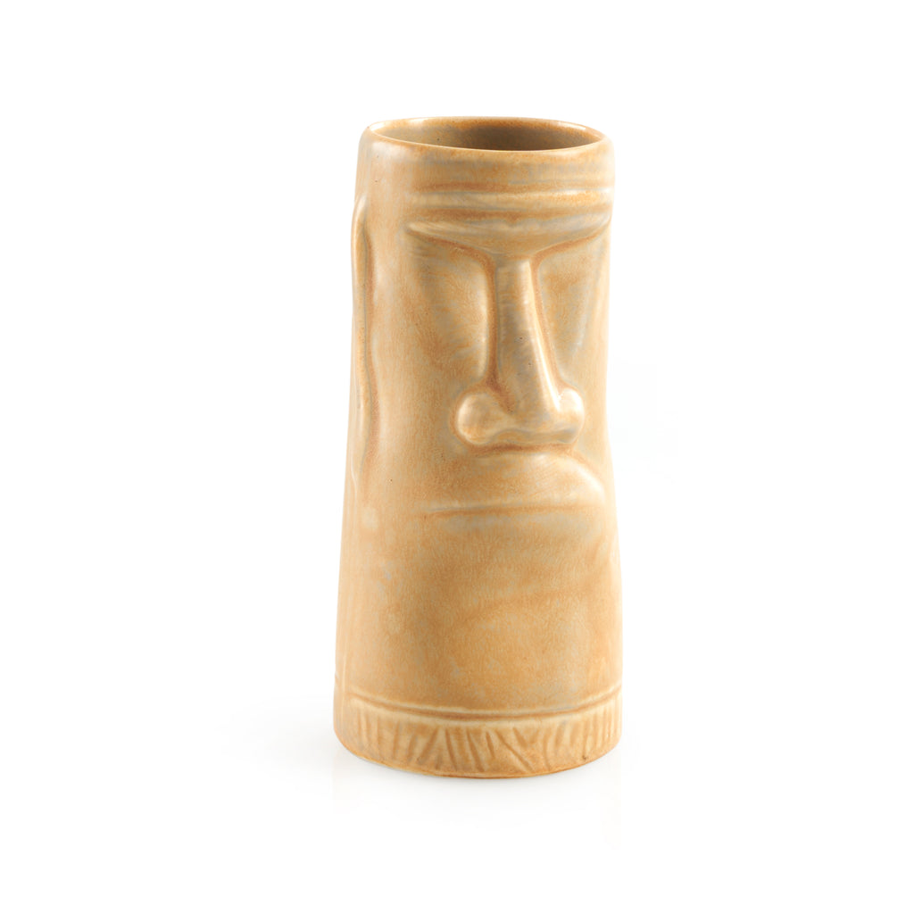 Brown & Tan Ceramic Tiki Shot Glasses